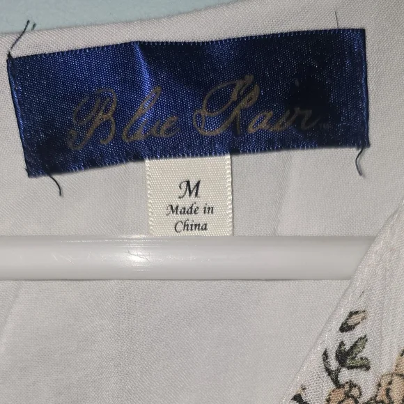 Blue Rain Dress - White with Floral Patterns Pefect For Fall - Picture 2 of 5